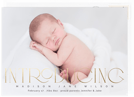 'Introducing' Birth Announcement