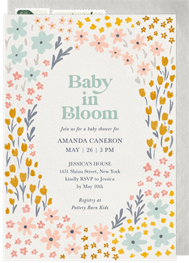 'Flowery' Baby Shower Invitation