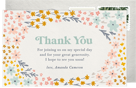 'Flowery' Baby Shower Thank You Note