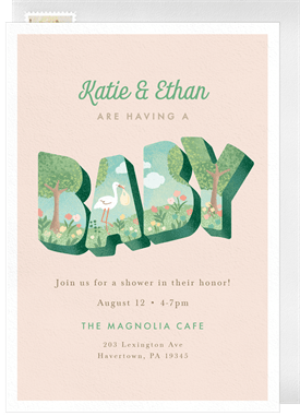 'Baby Letters' Baby Shower Invitation