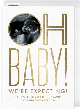 'Gilded Oh Baby!' Pregnancy Announcement