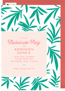 'Jungle' Bachelorette Party Invitation