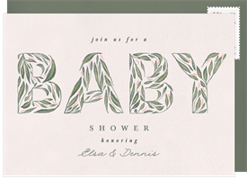 'Botanical Baby' Baby Shower Invitation