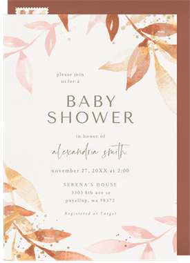 'Whimsical Watercolor' Baby Shower Invitation