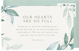 'Whimsical Watercolor' Wedding Thank You Note