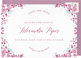 'Bright Floral Whimsy' Baby Shower Save the Date