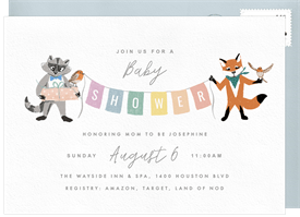 'Forest Friends' Baby Shower Invitation