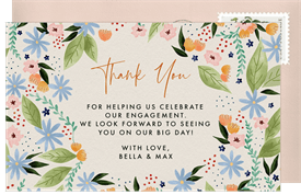 'Garden Border' Party Thank You Note