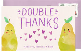 'Perfect Pairing' Baby Shower Thank You Note