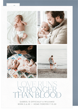 'Stronger Than Blood' Birth Announcement