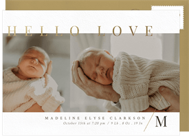 'Modern Greeting' Birth Announcement