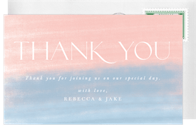 'Calm Water' Gender Reveal Thank You Note
