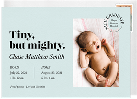 'Tiny But Mighty' Birth Announcement
