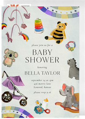 'Infant Toys' Baby Shower Invitation