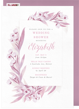 'Ethereal Flora' Bridal Shower Invitation