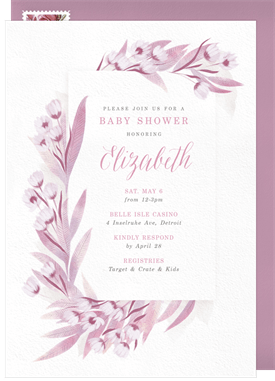 'Ethereal Flora' Baby Shower Invitation