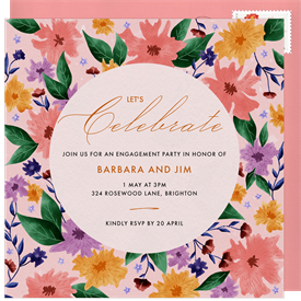 'Garden Celebration' Party Invitation