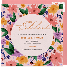 'Garden Celebration' Bridal Shower Invitation