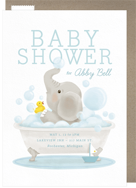 'Bubble Bath' Baby Shower Invitation