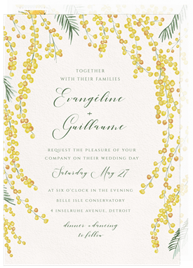 'Gouache Florals' Wedding Invitation