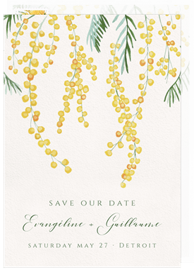 'Gouache Florals' Wedding Save the Date