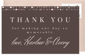 'River Rocks' Wedding Thank You Note