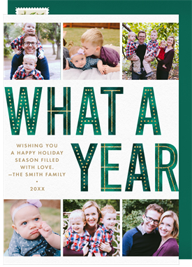 'Plaid What A Year' Holiday Greetings Card
