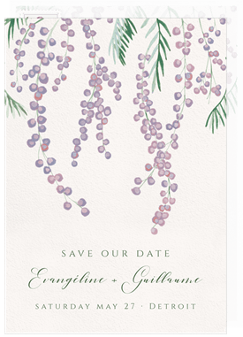 'Gouache Florals' Wedding Save the Date