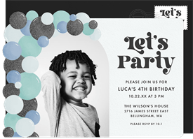 'Photo Arch' Kids Birthday Invitation