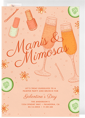 'Manis & Mimosas' Valentine's Day Invitation