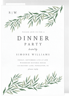'Wispy Weeping Willow' Entertaining Invitation