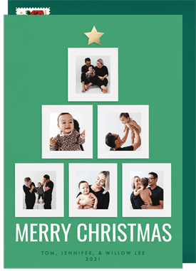 'Photo Christmas Tree' Holiday Greetings Card