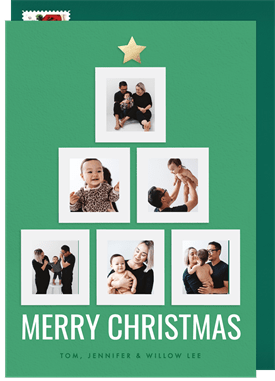 'Photo Christmas Tree' Christmas Greetings Card