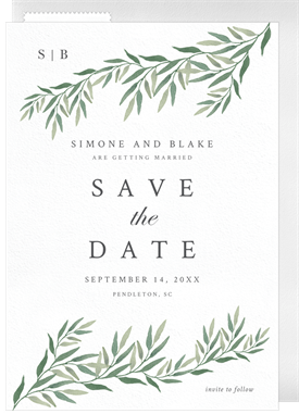 'Wispy Weeping Willow' Wedding Save the Date