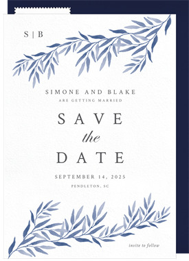 'Wispy Weeping Willow' Wedding Save the Date