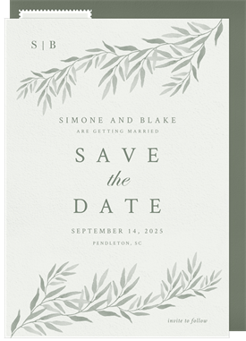 'Wispy Weeping Willow' Wedding Save the Date