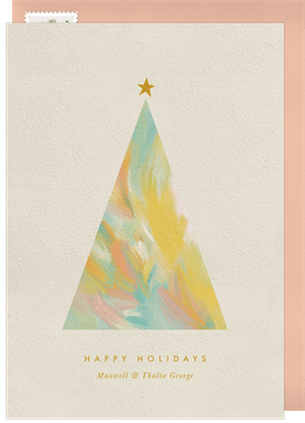 'Painted Tree' Holiday Greetings Card