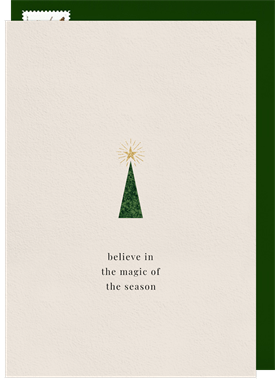 'Simple Little Tree' Business Holiday Greetings Card