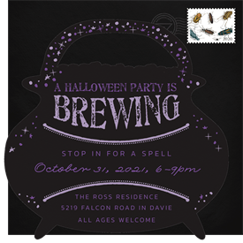 'Spell Party' Halloween Invitation