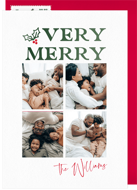 'Minimal Very Merry' Holiday Greetings Card