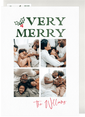 'Minimal Very Merry' Christmas Greetings Card