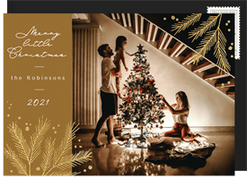 'Golden Pines' Holiday Greetings Card