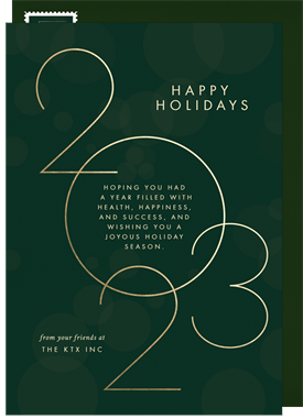 'Year End Wishes' Business Holiday Greetings Card