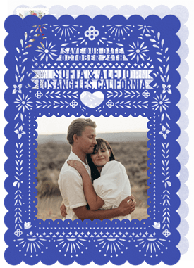 'Papel Picado Brights' Wedding Save the Date
