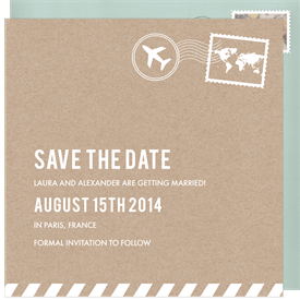 'Airmail' Wedding Save the Date