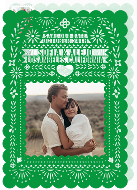 'Papel Picado Brights' Wedding Save the Date