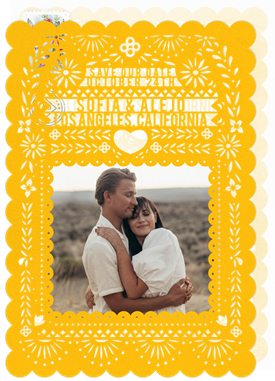 'Papel Picado Brights' Wedding Save the Date