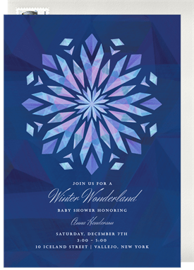 'Prismatic Snowflake' Baby Shower Invitation