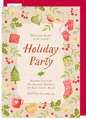 'Sweet and Cozy' Holiday Party Invitation
