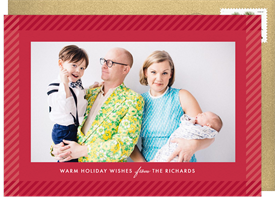 'Modern Holiday Plaid' Christmas Greetings Card